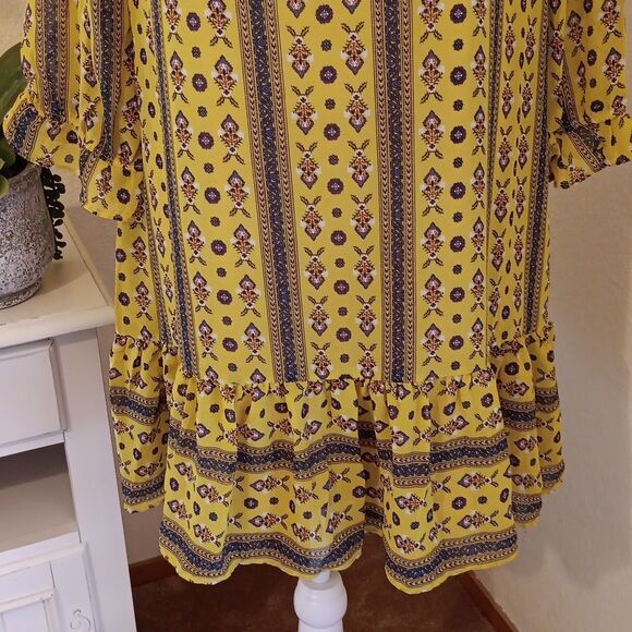 Love Kuza Yellow Bohemian  Dress - Picture 3 of 7
